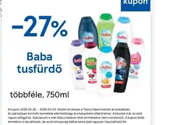 Tesco Baba tusfürdő ajánlat