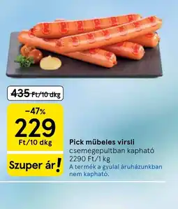 Tesco Pick műbeles virsli ajánlat