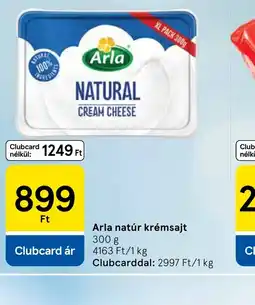 Tesco Arla natúr krémsajt ajánlat