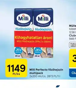 Tesco Milli Főzőtejszín ajánlat