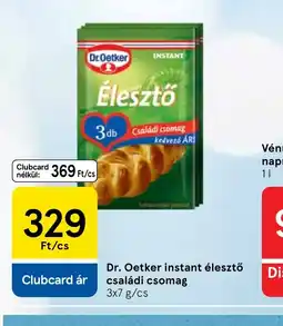 Tesco Dr. Oetker instant élesztő ajánlat