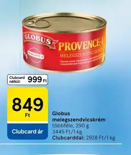 Tesco Globus melegszendvicskrém ajánlat