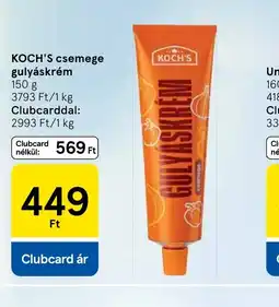 Tesco KOCH'S csemege gulyáskrém ajánlat