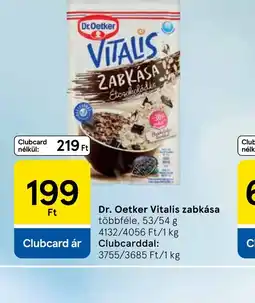 Tesco Dr. Oetker Vitalis zabkása ajánlat
