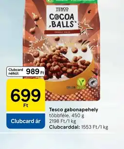 Tesco TESCO COCOA BALLS gabonapehely ajánlat