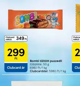 Tesco Bambi töltött puszedli ajánlat