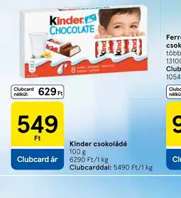 Tesco Kinder csokoládé ajánlat