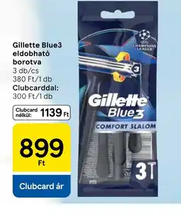 Tesco Gillette Blue3 eldobhat borotva ajánlat