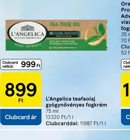 Tesco L'Angelica teafaolaj fogkrém ajánlat