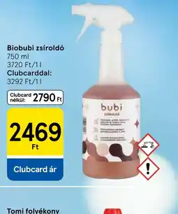 Tesco Biobubi zsírold ajánlat