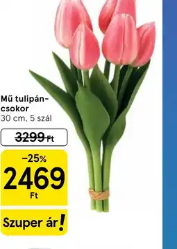 Tesco MŰ tulipán-csokor ajánlat
