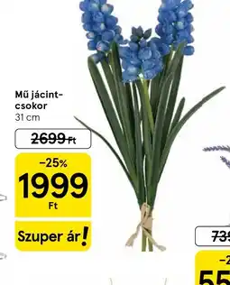 Tesco MŰ jácint-csokor ajánlat