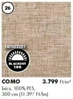 Diego Sötétítő függöny Como ajánlat