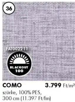 Diego Sötétítő függöny Como ajánlat