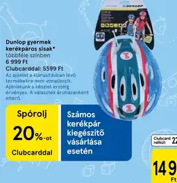 Tesco Dunlop gyermek kerékpáros sisak ajánlat