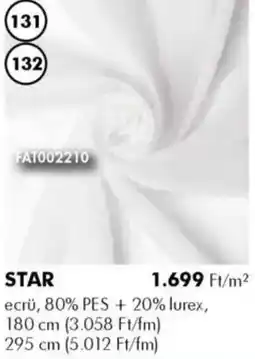 Diego Fényáteresztő függöny Star ajánlat