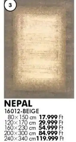 Diego Szőnyeg Nepal Beige ajánlat