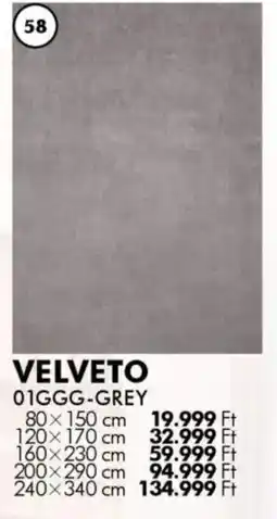 Diego Szőnyeg Velveto Grey ajánlat