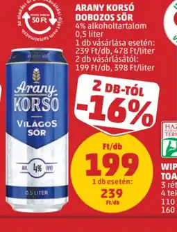 PENNY ARANY KORS DOBOZOS SÖR ajánlat