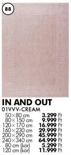 Diego Szőnyeg In And Out Cream ajánlat