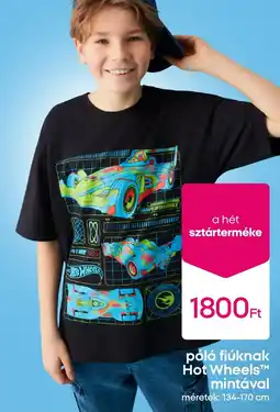 Pepco Póló fiúknak Hot Wheels mintával ajánlat