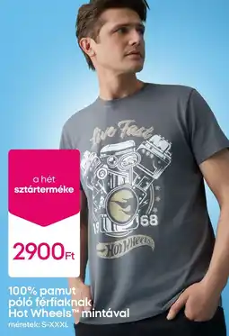 Pepco 100% pamut póló férfiaknak Hot Wheels mintával ajánlat