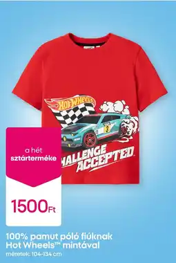 Pepco 100% pamut póló fiúknak Hot Wheels mintával ajánlat