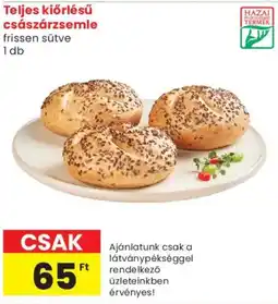 Spar Market Teljes kiőrlésű császárzsemle ajánlat