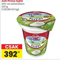 Spar Market Zott Primo tejföl 20% ajánlat
