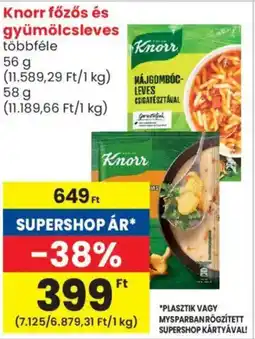 Spar Market Knorr főzős és gyümölcsleves ajánlat