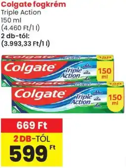 Spar Market Colgate fogkrém Triple Action ajánlat