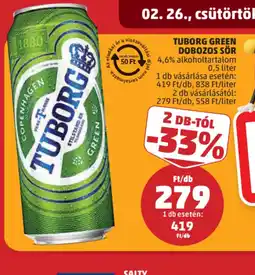 PENNY TUBORG GREEN DOBOZOS SÖR ajánlat