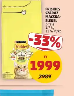 PENNY FRISKIES SZÁRAZ MACSKA-ELEDEL ajánlat
