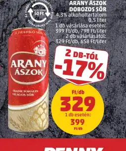 PENNY ARANY ÁSZOK DOBOZOS SÖR ajánlat