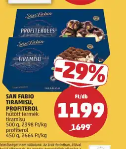 PENNY SAN FABIO TIRAMISU, PROFITEROL ajánlat