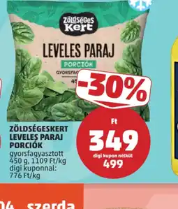 PENNY ZÖLDSÉGESKERT LEVELES PARAJ ajánlat