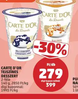 PENNY CARTE D'OR TEJSZÍNES DESSZERT ajánlat