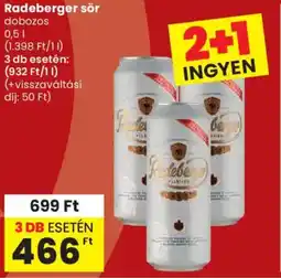 Spar Radeberger sör ajánlat