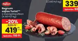 Spar Regnum sajtos Turist ajánlat