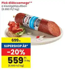 Spar Pick diákcsemege ajánlat