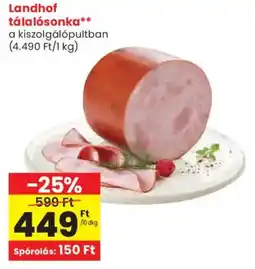 Spar Landhof tálalósonka ajánlat