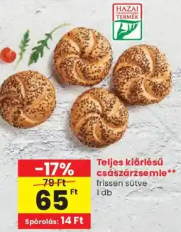 Spar Teljes kiőrlésű császárzsemle ajánlat