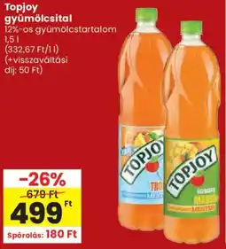 Spar Topjoy gyümölcsital ajánlat