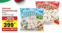 Spar Szarvasi mozzarella sajt ajánlat