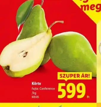 Lidl Körte ajánlat