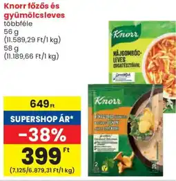 Spar Knorr főzős és gyümölcsleves ajánlat