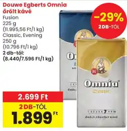 Spar Douwe Egberts Omnia őrölt kávé ajánlat