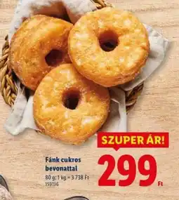 Lidl Fánk cukros bevonattal ajánlat
