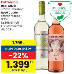 Spar Frittmann Irsai Olivér, Rosé Cuvée ajánlat
