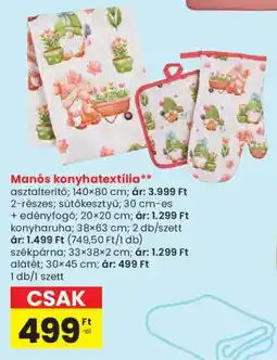 Spar Manós konyhatextília ajánlat